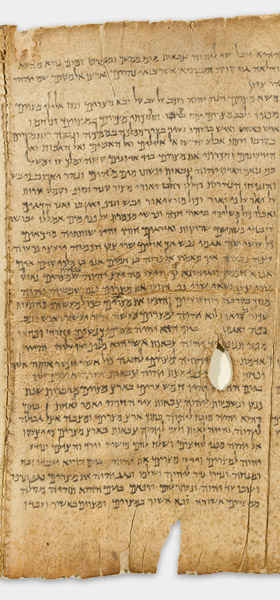 The Great Isaiah Scroll (1QIsa a) showing Isaiah 19:21 from Mid- to Late 2nd Century BC found in Qumran, Cave 1, currently housed at Shrine of the Book, Israel Museum, Jerusalem